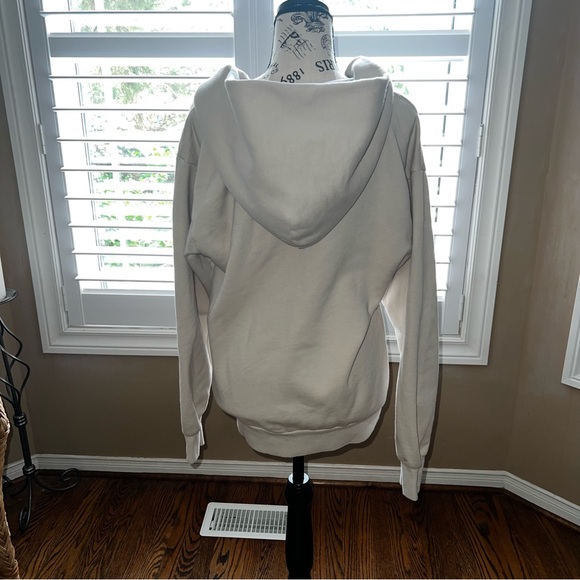 EUC Aritzia The Super Fleece Zip-Up Hoodie - Taupe - Small - Picture 2 of 8